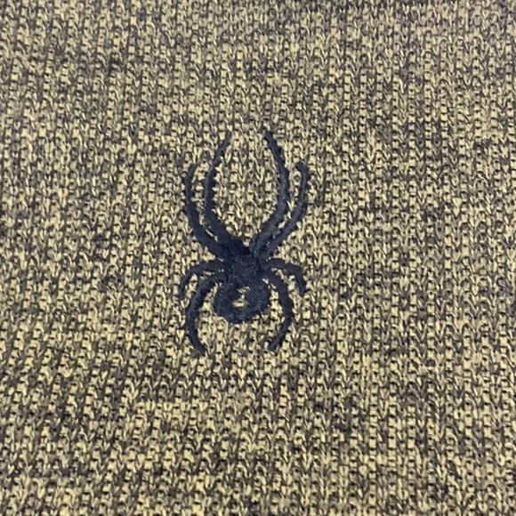 Spyder men’s green/black 1/4 zip fleece lined pullover, size M - Picture 2 of 7